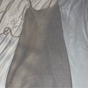 Sparkly tie back dress